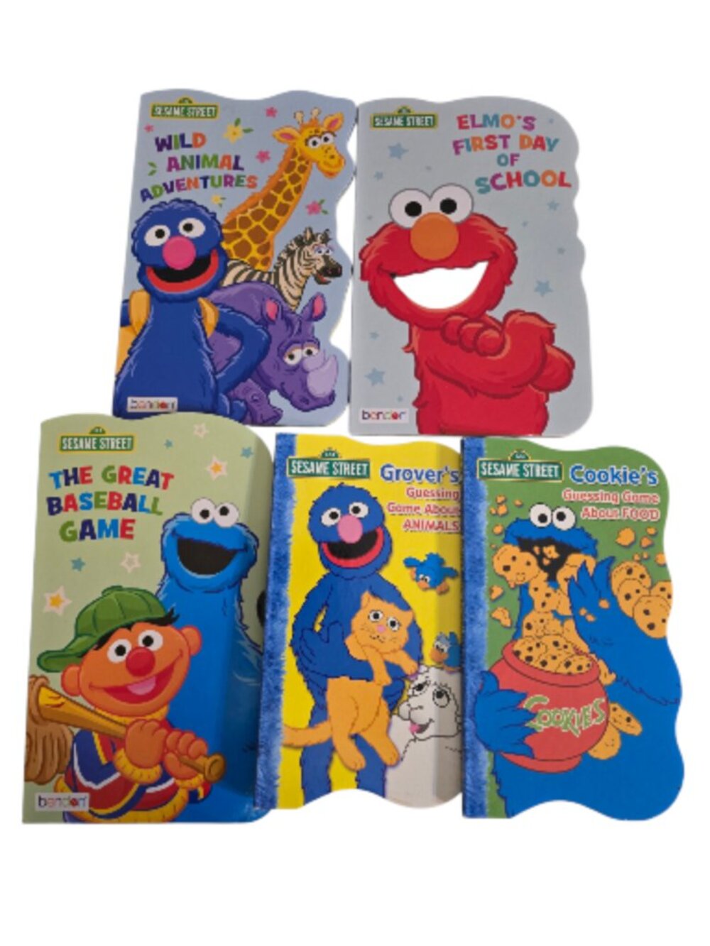 Sesame Street Board Book Lot of 5 Elmo Cookie Monster Grover Kids Toddler Books